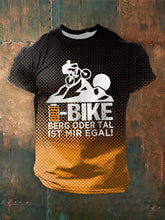 Herren Fahrrad bedrucktes Kurzarm-T-Shirt